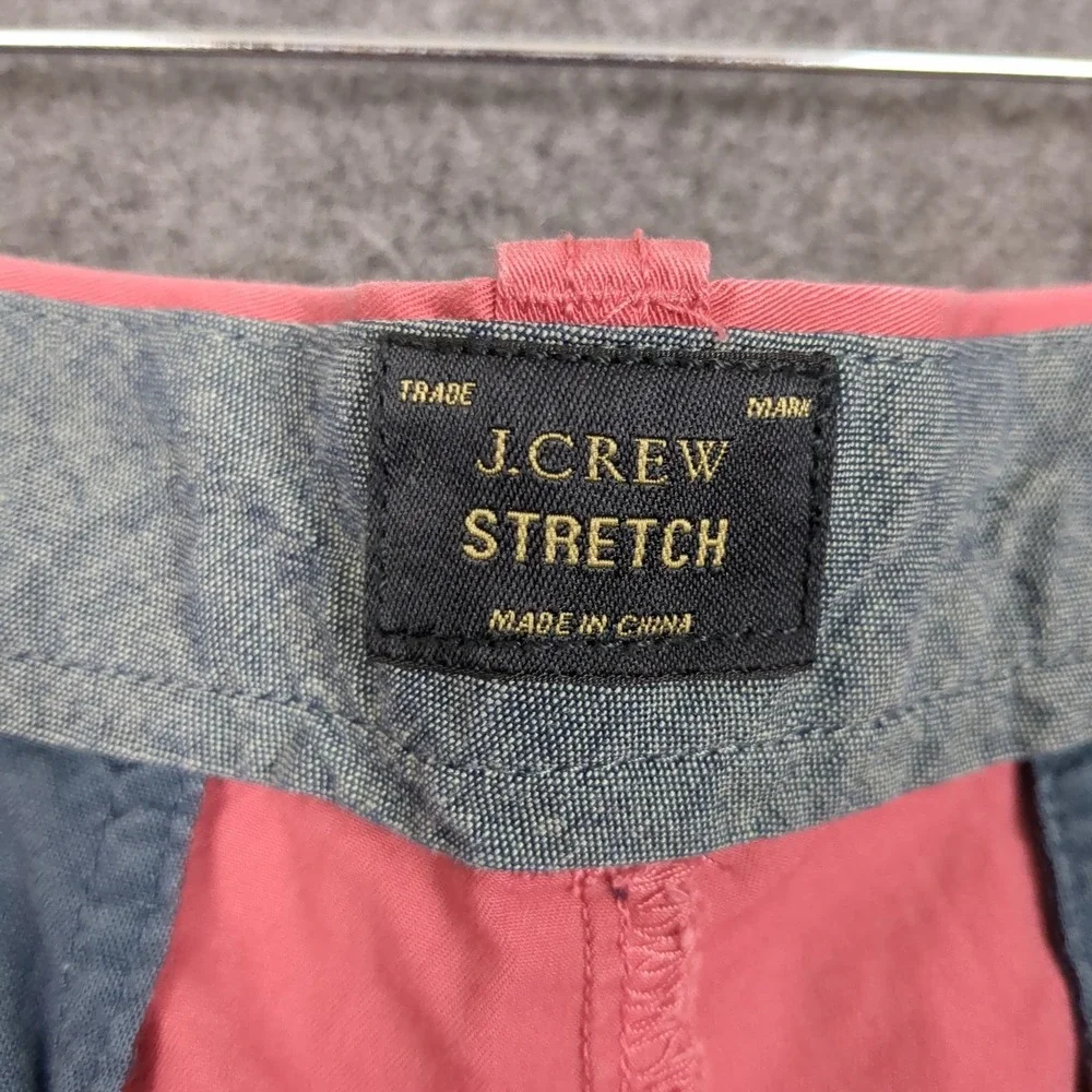 J.Crew Mens Stretch Chino Shorts‎ 35 9 Salmon Pink Casual Summer Preppy 77388